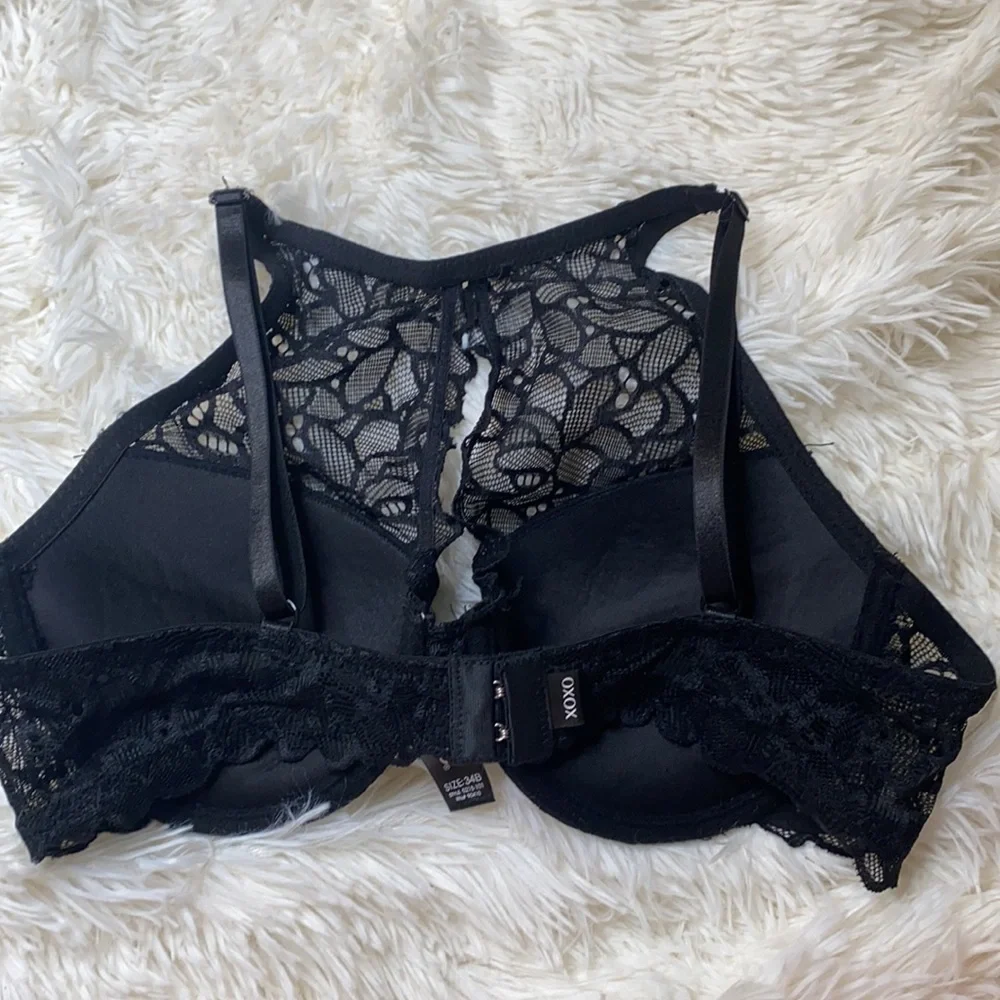 XOXO Black Lace Bra Size 34B Excellent Condition
